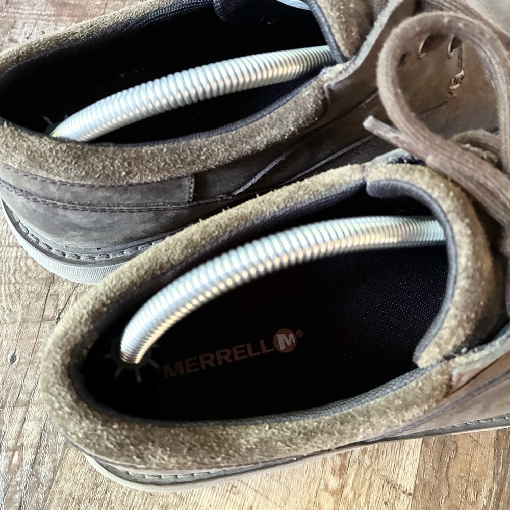 Merrell World Vue Lace Up Comfort Oxford Brown Leather Casual Shoes Mens 10 - Picture 7 of 9